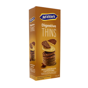 Mc Vities Digestive Thins Milk Chocolate Cappuccino Biscuits 150g