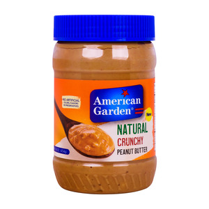 American Garden Natural Peanut Butter Crunchy 454g