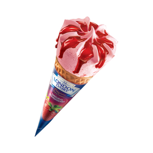 London Dairy Strawberry Ice Cream Cone 120ml