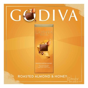 Godiva Milk Chocolate With Roasted Almond And Honey 90g