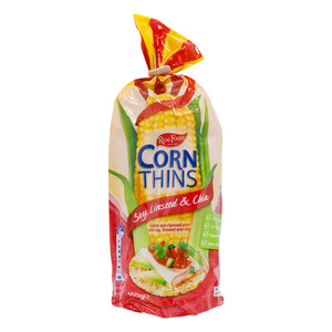 Real Foods Corn Thins Soy, Linseed & Chia Gluten Free 150g